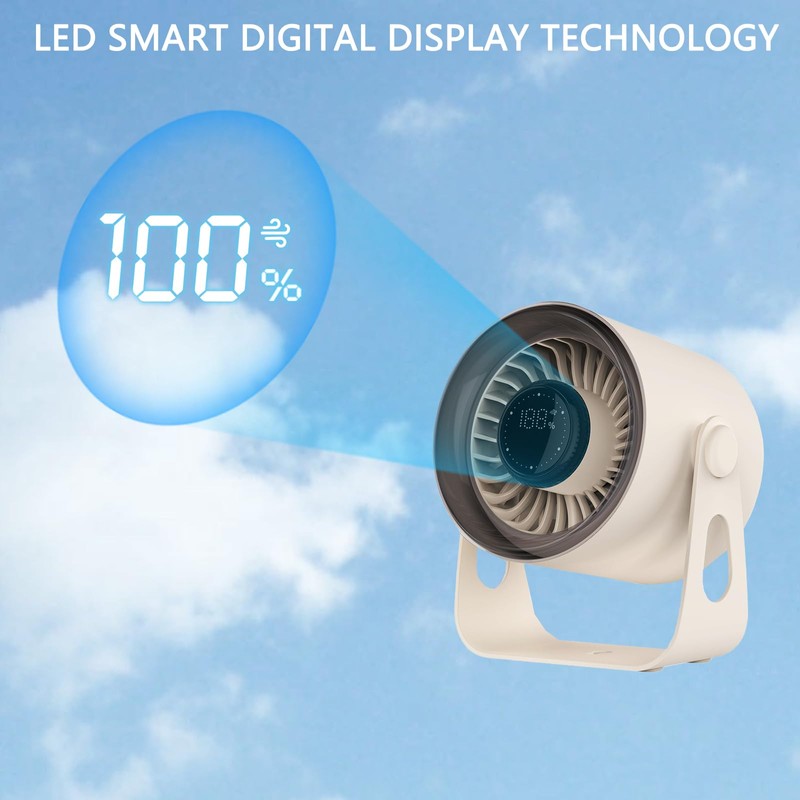 SAYTAY Desk Fan, 100 Speeds Strong Wind Personal Fan Portable