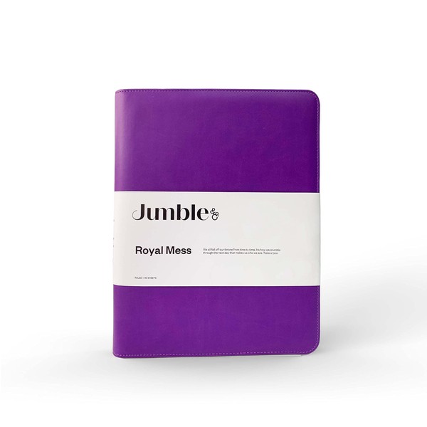 Jumble & Co Intentus A4 Conference Folder Organiser with Ruled Refill Pad Royal Mess Purple (JITBYU-463)