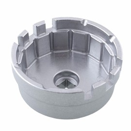 Shonee - Llave de filtro de aceite de 64 mm, 14 flautas, acero chapado en cromo vanadio, se adapta a motores de 1.8 L con sistemas de filtro de aceite estilo cartucho, Toyota, Lexus, Scion