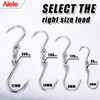 Alele 4 Packs Swiveling Meat Hook, Heavy Duty Stainless Steel