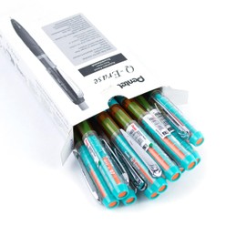 Pentel Q-ERASE Mechanical Pencil, 0.7mm Green Barrel, Box of 12