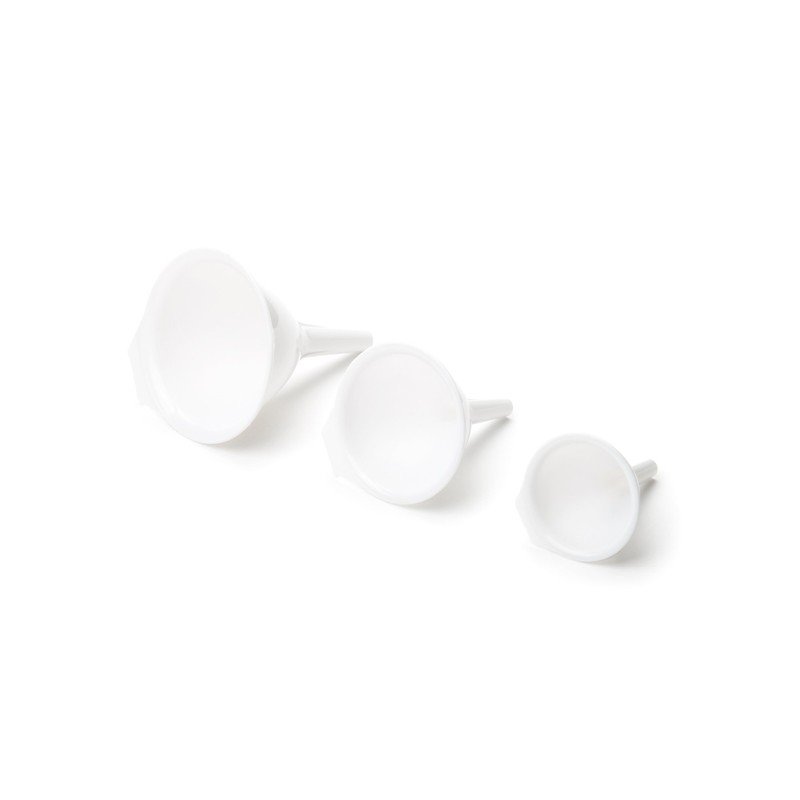Fox Run 5299 Funnel Set, Plastic, 3-Piece, White, 4.75 x
