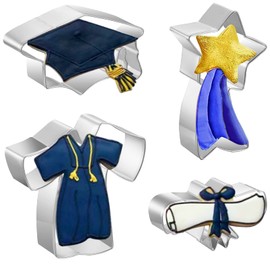Cookie Cutters 4 PCS, Graduation Cookie Cutters by JOB JOL, Graduation Cap, Diploma, Graduation Gown