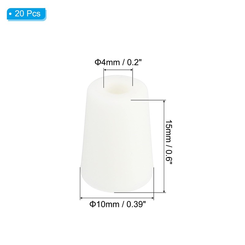 PATIKIL Kitchen Sink Rack Feet, 20 Pack 4mm IDx10mm OD