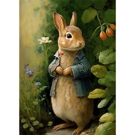 JATOK Diamond Painting Adults, Rabbit 5D DIY Diamond Painting Pictures Adults, Diamond Art DIY Diamond Art Painting Embroidery Cross Stitch Pictures Home Wall Decor, 30 x 40 cm