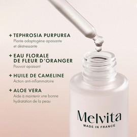 Melvita, NectarCalm Soothing Strengthening Serum 30ml Moisturising and Repairing Care for Sensitive Skin Natural Formula Ideal for Relief from Irritation