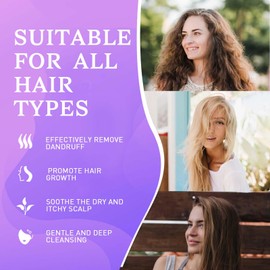 LABJD Dandruff Shampoo And Conditioner Set for Women & Men,Deep Cleanser - Purple Dandruff and Dry Itchy Scalp - Therapeutic Grade - Helps Promote Hair Growth - 16.9 Fl Oz