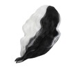 Black and White Short Wavy Wig Women Cosplay Party Shoulder