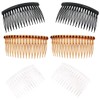 6 Pieces Hair Comb Slide Turtle Smooth Hair Comb Clear