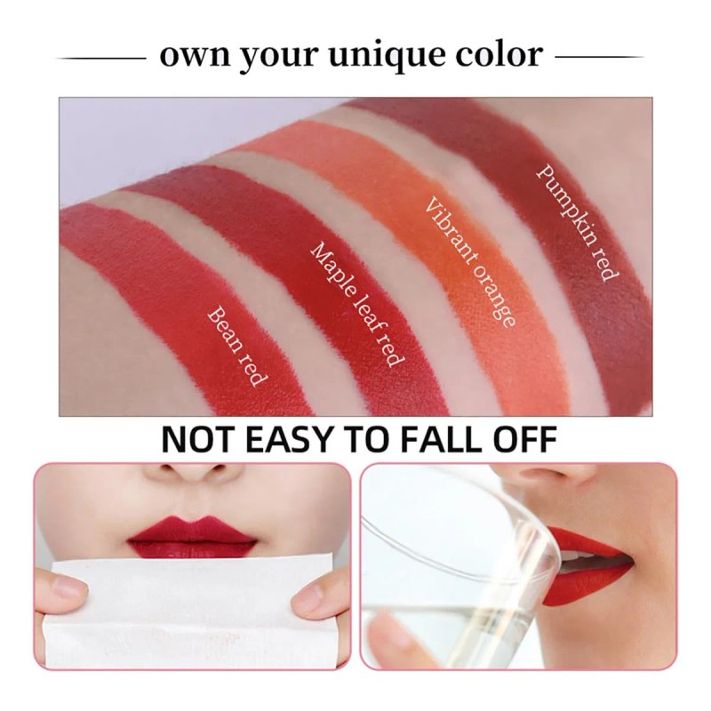4 Colores Mini Tube Mate Velvet Lipstick, Lip Tint Lip