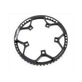 MicrOHERO Ultralight 135g Aluminum 7075 T6 CNC 58T Single Speed 58T Chainring with Integrated Guard (Black)