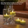 Rhytsing Set of 4 Sage Green Flamless LED Votive Candles