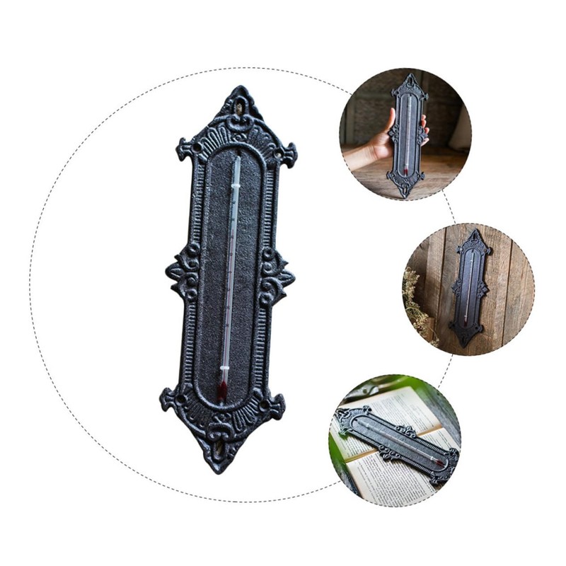 BESPORTBLE Pc Cast Iron Greenhouse Thermometer Wall-mounted Temperature Meter Easy