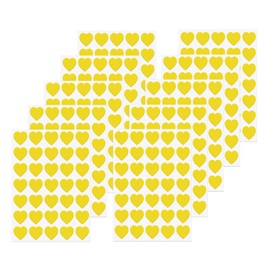 Yellow Heart Stickers 1 Inch Vinyl Love Shaped Stickers for Children Reward Self-Adhesive Removable Waterproof Sticker for Valentines Mother’s Day Card Envelope Seals Birthday Wedding 700 PCS
