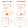 BISINNA 2/4 Person Camping Tent Lightweight Backpacking Tent Waterproof Windproof