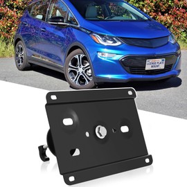JIAHCN New Front Bumper License Plate Mount Kit Compatible with Chevy Bolt EV 2017-2023 No Drill Front Grille License Plate Bracket Holder License Plate Frame Car Accessories