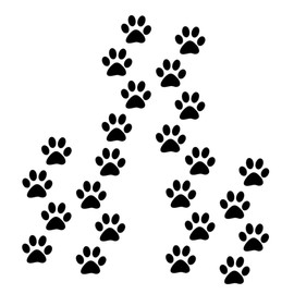 DRESSOOS 24 Pcs Cat Footprint Car Decals Cute Print Stickers for Car Body Decoration Cat Accessories for Vehicle Enthusiasts Ideal