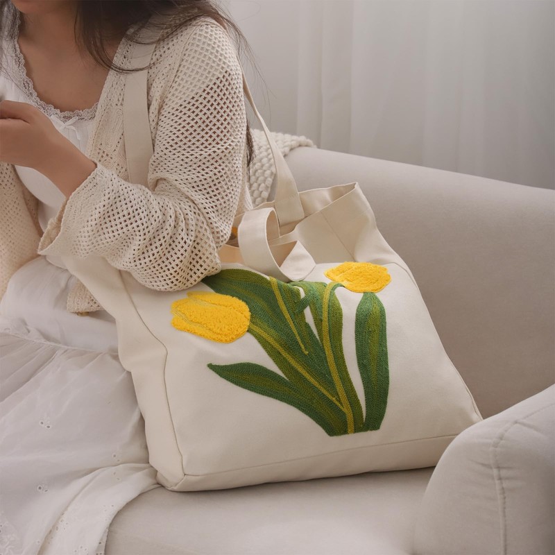 Perseverance Trade - Bolsa de lona con bordado estético para