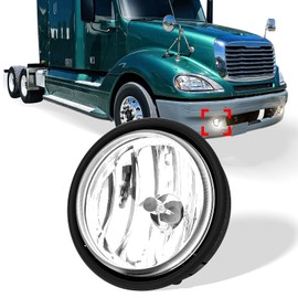 High Soar Fog Light for Freightliner Columbia (2000-2015) Truck,Front Fog Lamp Bulbs Assembly Waterproof Clear for Freightliner Columbia Driver&Passenger Left&Right Universal Side (A Pair, White)