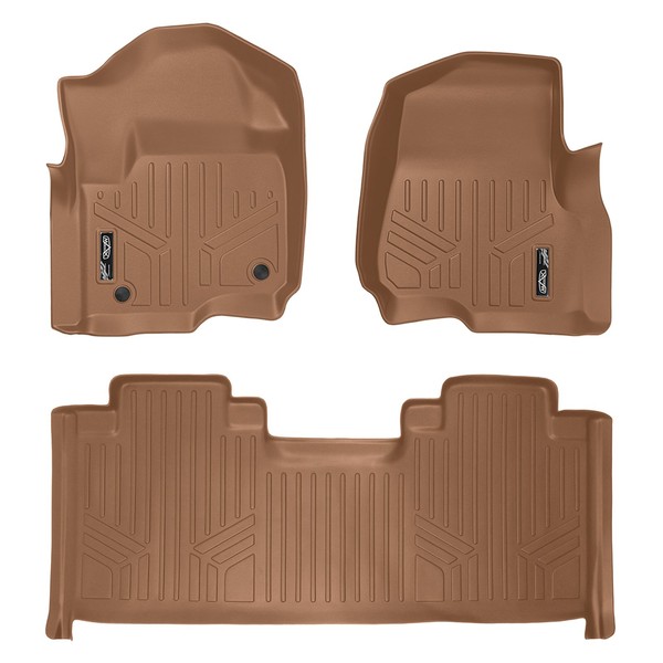 SMARTLINER Custom Floor Mats 2 Row Liner Set Tan for