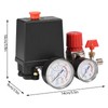 Glomora Air Compressor Pressure Switch with Gauges - Central Pneumatic