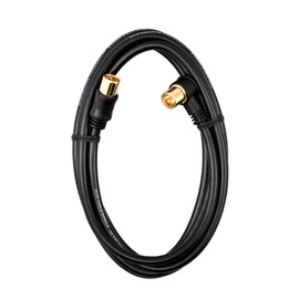 Nippon Antenna TV Connection Cable S4C 6.6 ft (2 m) Bag Included (Simple Packaging) Black 4GLS2B (20)