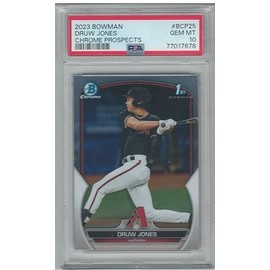 PSA Gem Mint 10 2023 Bowman 1st Chrome Draft Druw Jones Rookie Card