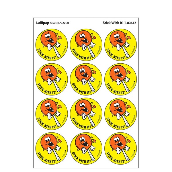 Stick with It!/Lollipop Scent Retro Scratch 'n Sniff Stinky Stickers
