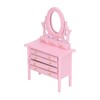 1:12 Scale Dollhouse Toilet Table High Simulation Wooden Miniature Dressing