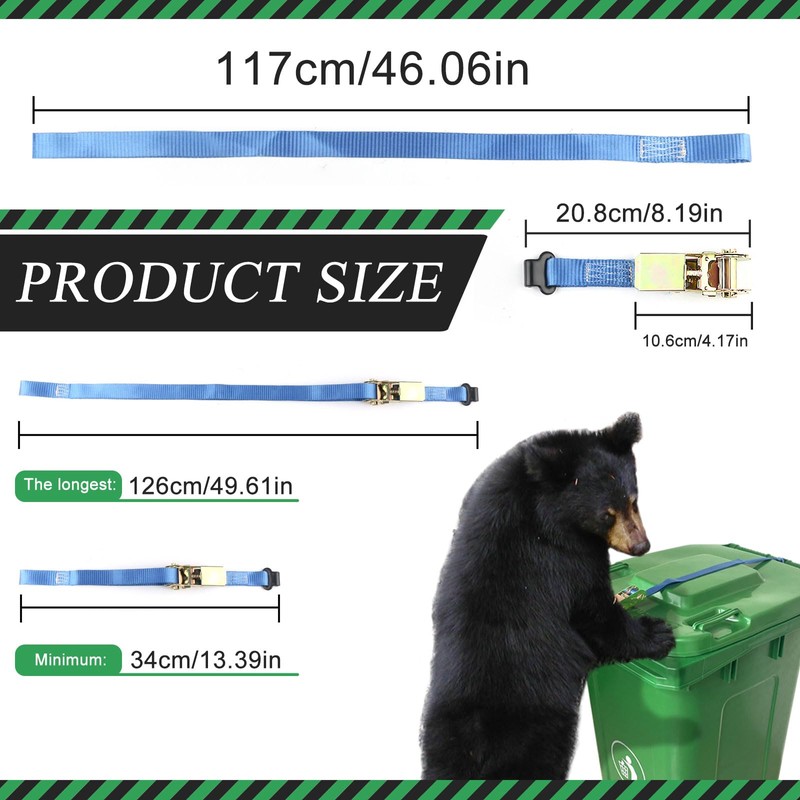 Trash Can Locks for Animals, Raccoon Bear Proof Trash Bin