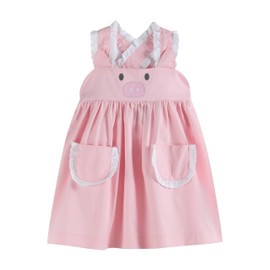 Lil cactus Pink and Lace Piggy Dress, 6-12 Months
