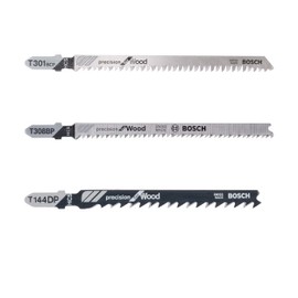 Bosch 2607010905 Precision Jigsaw Blades x 30 for Wood in Tough Box, Grey
