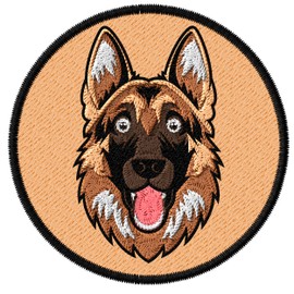 German Shepherd Patch for Clothes K9 Police Dog Breed – Embroidered Iron on Patch for Backpack Jacket - Fabric Patches for Clothes Souvenirs & Gifts for Animal Lovers ID45095