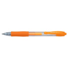 PILOT G207 Retractable Gel Rollerball 0.7mm Tip- Neon Apricot Orange, Box of 12, Medium