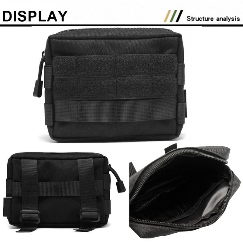 Hoanan Molle Pouches, Tactical Admin Pouch Compact EDC Utility Gadget