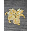 Unbranded YELLOW LILY SEQUIN FLOWER CUTE PLANT DETAILED IRON ON