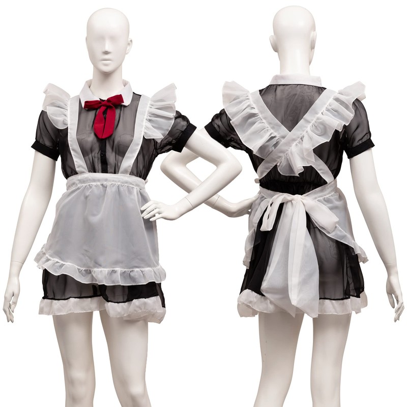 Clearstone SecretRose Halloween See-Through Maid Cosplay Women's White