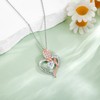 DAYLINLOVE Tulip Necklace 925 Sterling Silver Tulip Flower Pendant Necklaces
