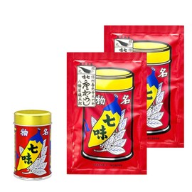 Hachimanya Sogoro Shichimi Chili Pepper, 0.5 oz (14 g), 1 Can, 0.6 oz (18 g), 2 Bags Set