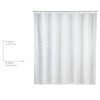 Wenko Shower Curtain, Plain Washable with 8 Shower Curtain Rings