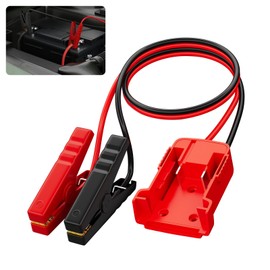 1797 Jumper Cables Jump Starter fit for Mil-waukee M18 18V Battery Adapter Power Tools Clamps Alligator Clips 2ft (Battery not included)