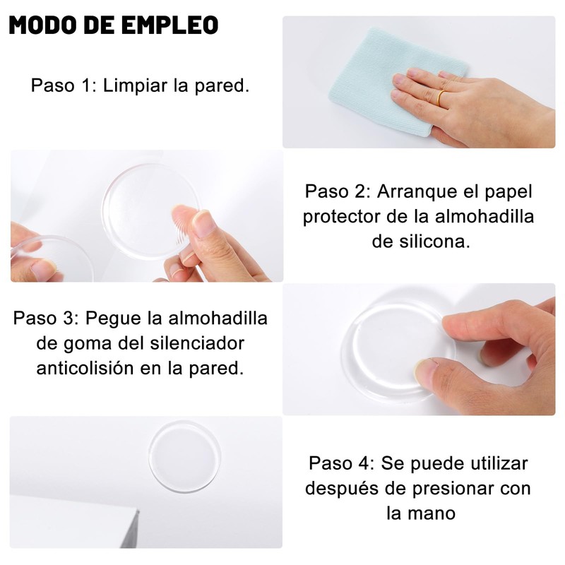 SYCYKA Tope de Puerta, Juego de 16 Protector de Pared