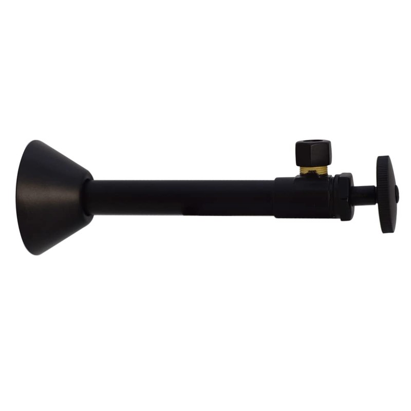 Westbrass D1112-62 Round Handle Angle Stop Shut Off Valve, 1/2"