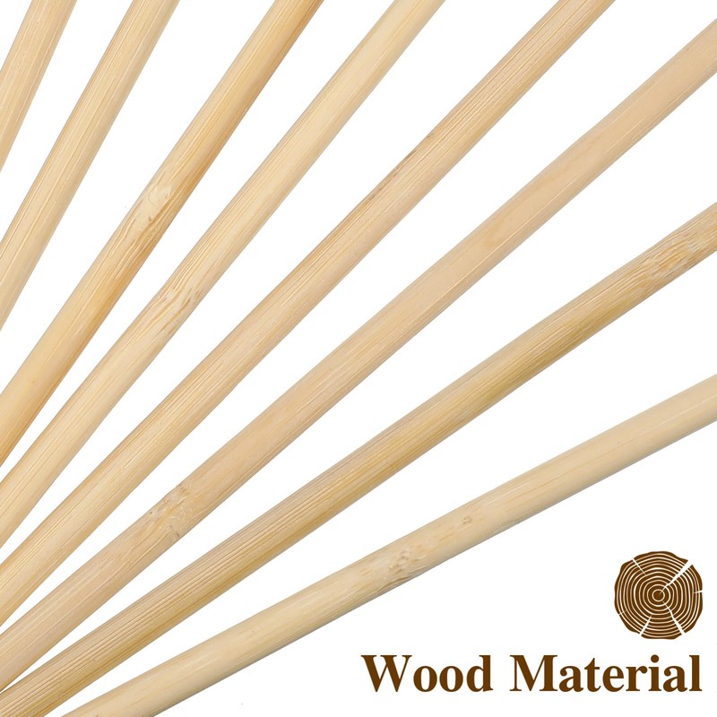 Tofficu 100pcs Paper Lantern Bamboo Pole, 28cm Lantern Stick Handle