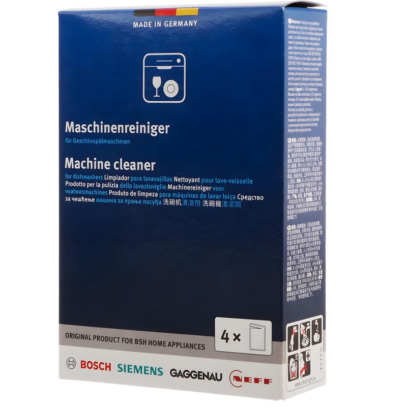 Original Bosch 00312477 Dishwasher Cleaner - 4 Packs 45g (4x45)