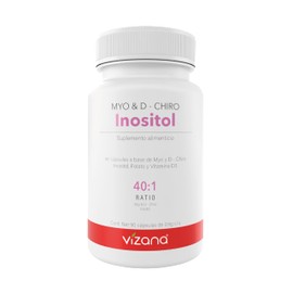 VIZANA NUTRITION | Myo & D-chiro Inositol en Cápsulas HPMC Vegetarianas (90 Caps-500 mg) Adicionado con Folato y Vitamina D3