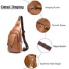 FANDARE Retro Chest Bag Leather Shoulder Bag Men's Sling Bag