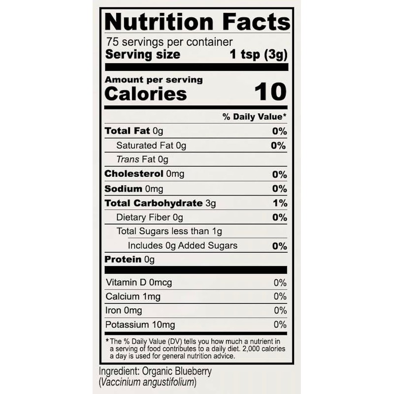 Anthony's Organic Blueberry Powder, 8 oz, Freeze-Dried, Gluten Free, Non