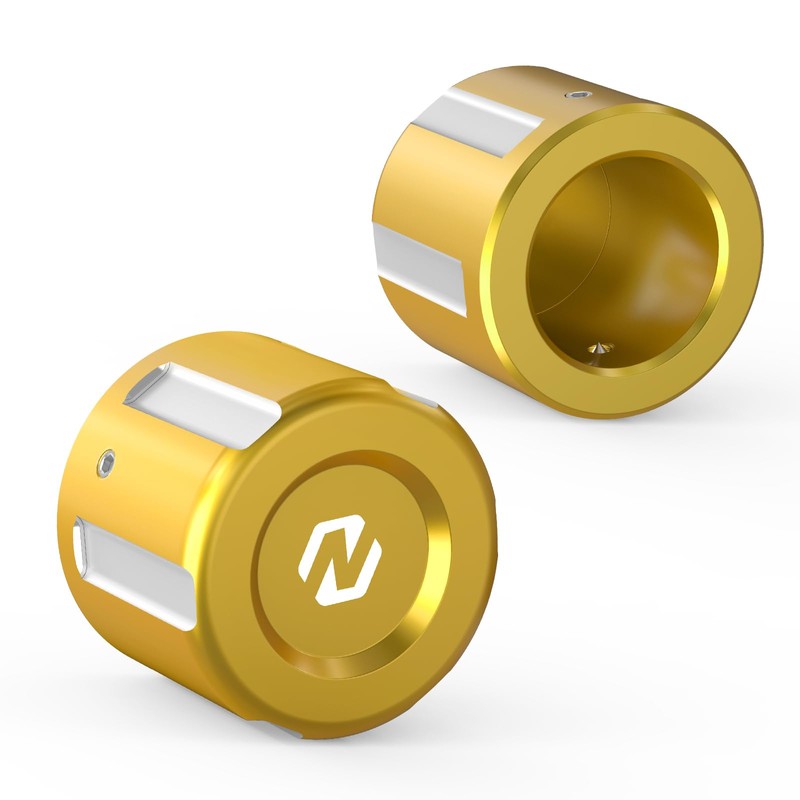 NICECNC Gold Aluminum Front Hub Cover Front Axle Nut Covers