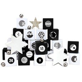 Papierdrachen 24 Advent calendar boxes - with number stickers - 24 colorful boxes for you to craft for yourself - black and white design